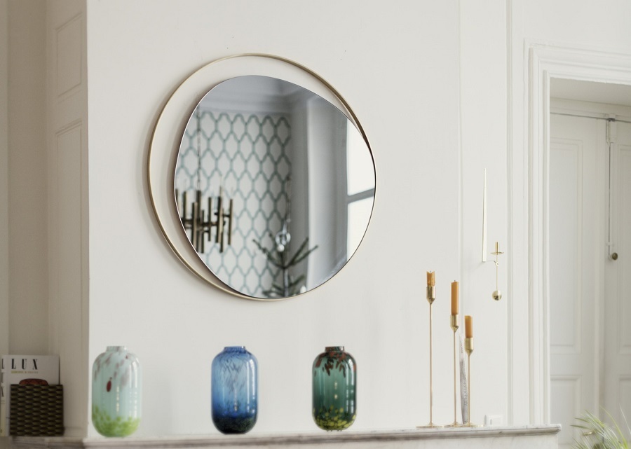 Red Edition Spiegel Ellipse Copper Pink Mirror Messing