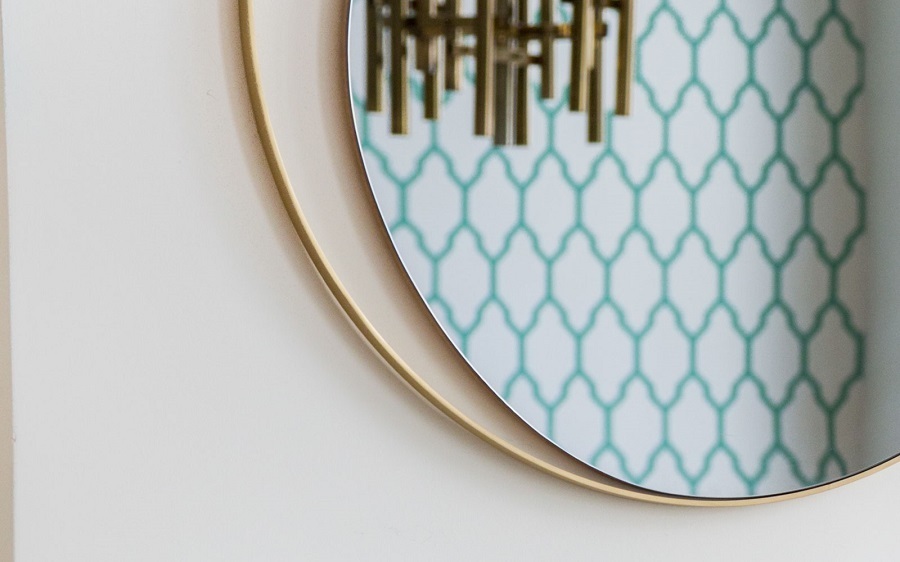 Red Edition Spiegel Ellipse Copper Pink Mirror Messing