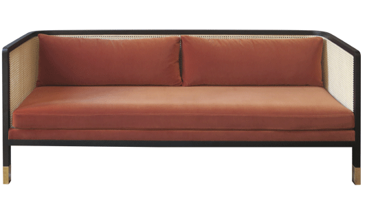 Red Edition Geflochtene Couch - Samt Fox