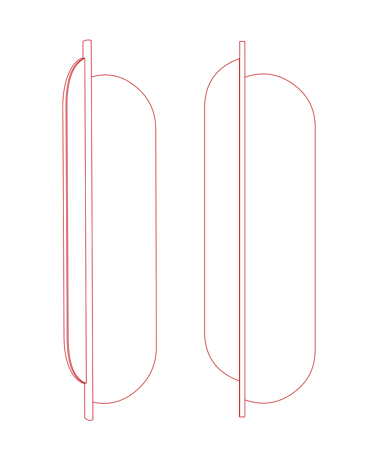 Red Edition Spiegel Totem Copper pink mirror Messing