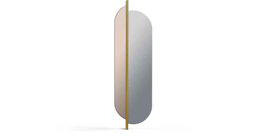 Red Edition Totem mirror -  Brass/ Copper pink-hued