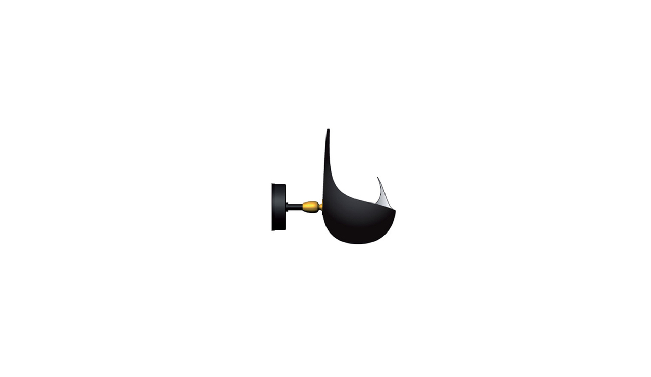 Serge Mouille Petite applique Conche Wandleuchte