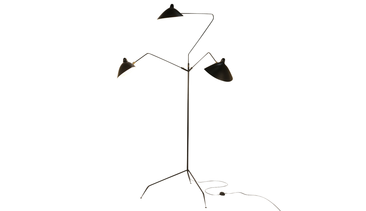 Serge Mouille Lampadaire 3 bras Stehleuchte