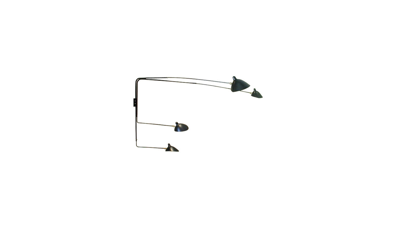 Serge Mouille Applique 4 bras pivotants Wandleuchte