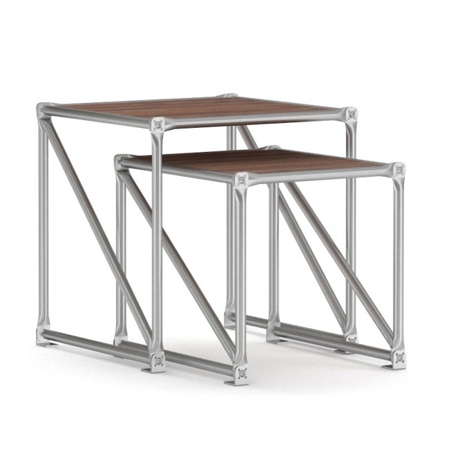 System 180 Cubes Beistelltisch-Set-walnuss