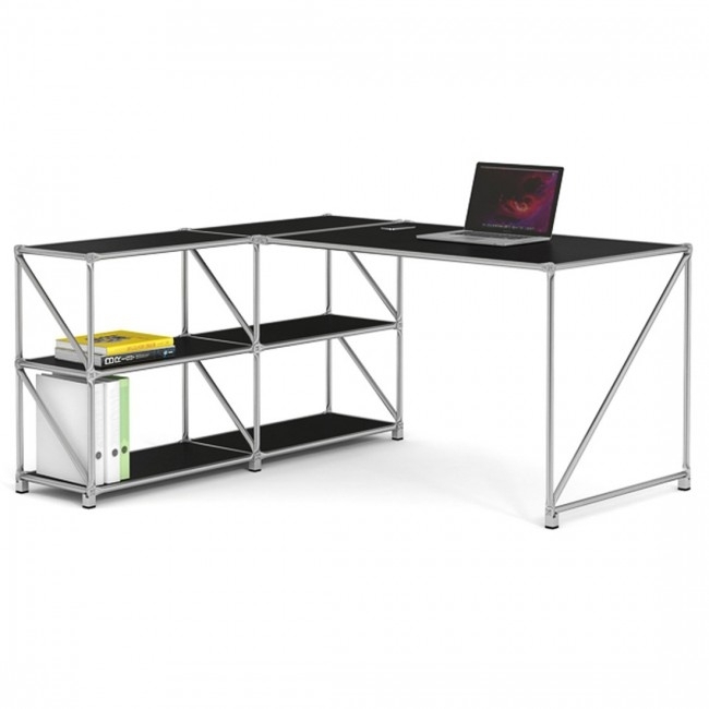 System 180 Pure Schreibtisch-schwarz