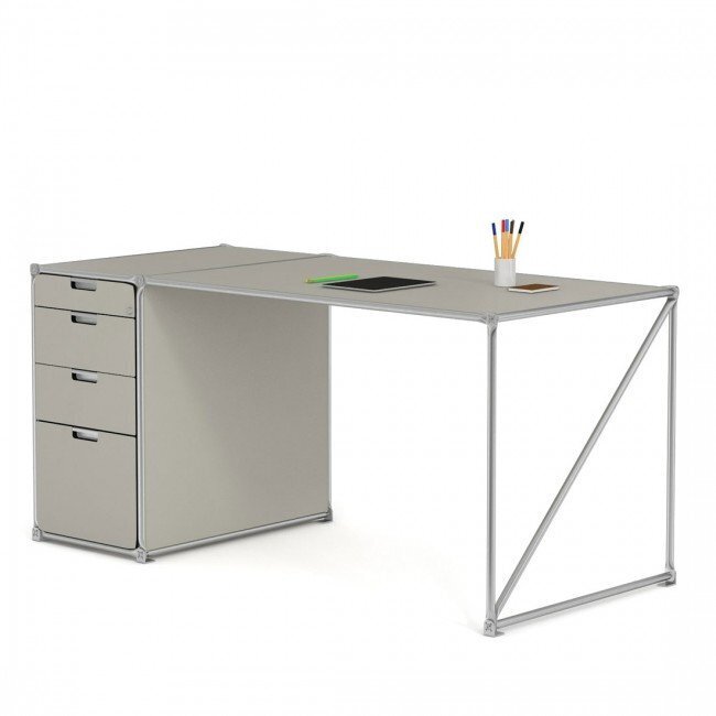 System 180 Office Schreibtisch Desktop - Sandgrau