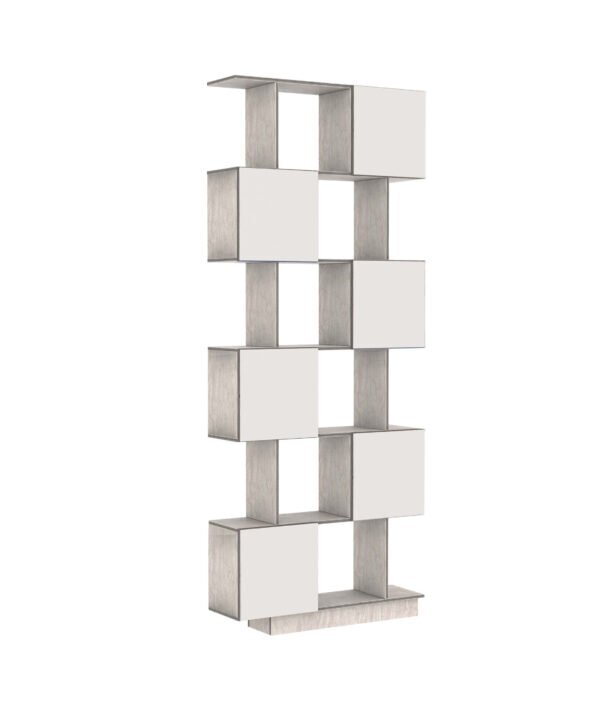 RADIS REGAL BOXY SMALL- Pebble Grey, Türen Weiss Cpl