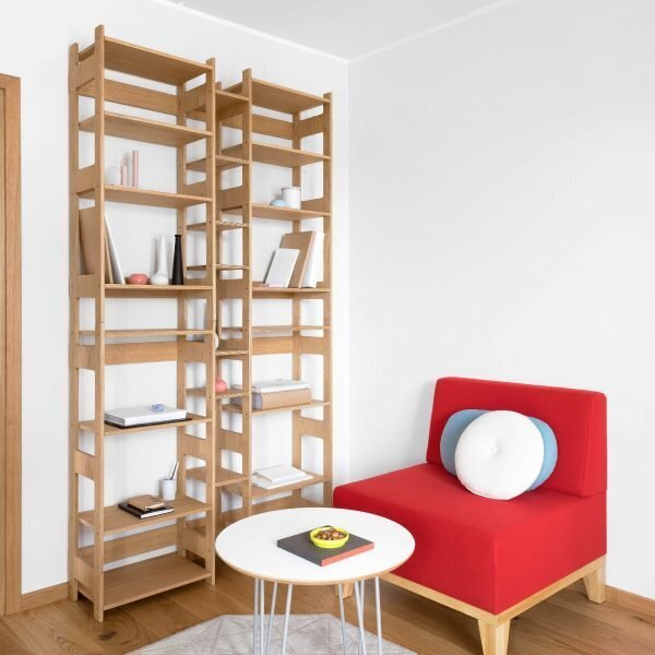 RADIS REGAL LIFT- MITTEL-Eiche Furniert