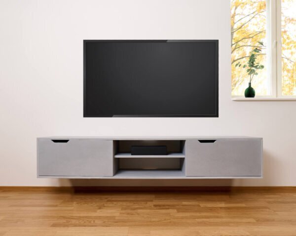 RADIS FERNSEHTISCH NOBLE- 2 SCHIEBETÜREN-Grau Forescolor