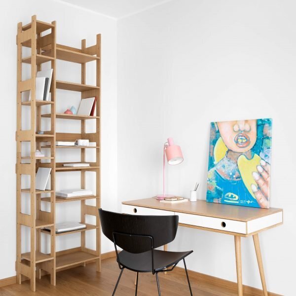 Eiche Furniert, Schubladen- Light Oak, Schubladen Weiß Cpl