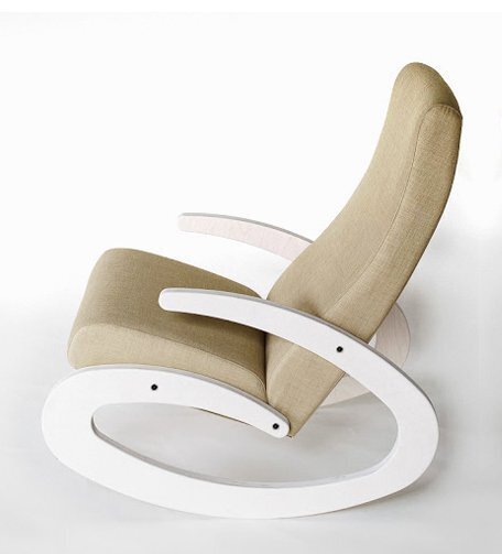 RADIS SCHAUKELSTUHL GEE - WEISS OSMO, Stoff BEIGE LINEN