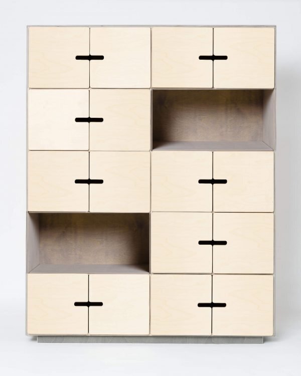 RADIS SIDEBOARD PIX 4X5 16 TÜREN-  PEBBLE GREY, Türen WEISS OSMO