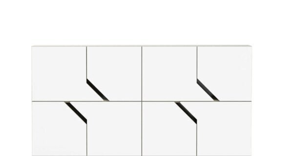 RADIS SIDEBOARD MAZE- 2X4-  WEISS LAMINIERTES SPERRHOLZ