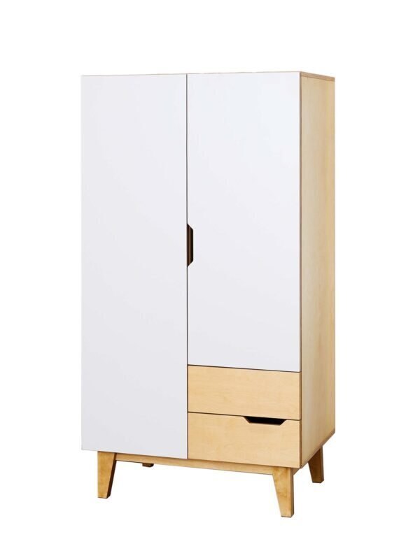 RADIS KLEIDERSCHRANK HUH 2 TÜREN - LIGHT OAK, VERTICALE handgrepen