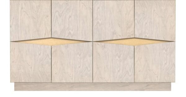 RADIS SIDEBOARD LOXI-2X4- KIESELGRAU, HELLE EICHE