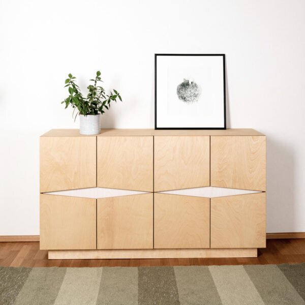 RADIS SIDEBOARD LOXI-2X4-  LIGHT OAK, WEISSER OSMO