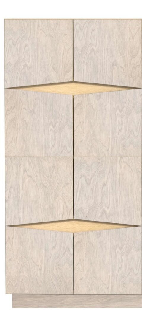  RADIS SIDEBOARD LOXI-4x2-KIESELGRAU, HELLE EICHE