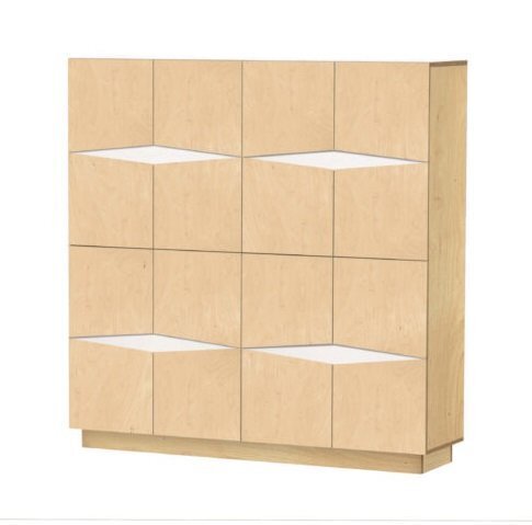 RADIS SIDEBOARD LOXI 4X4-16 TÜREN-  LIGHT OAK, WEISSER OSMO