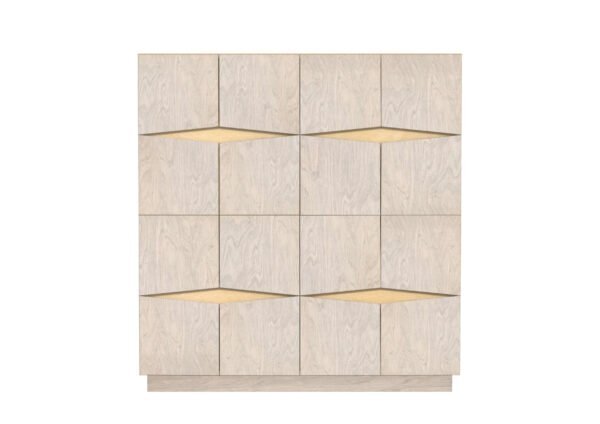 RADIS SIDEBOARD LOXI 4X4-16 TÜREN-  KIESELGRAU, HELLE EICHE