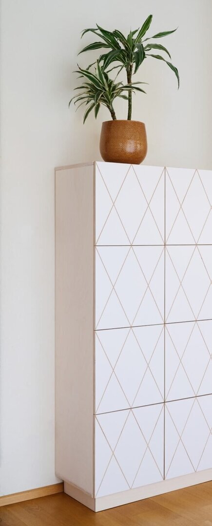 RADIS SIDEBOARD ROMB 4X4, 16 TÜREN- WEISS OSMO, Türen WEISS CPL