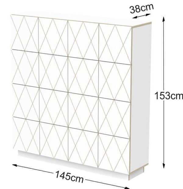 RADIS SIDEBOARD ROMB 4X4, 16 TÜREN