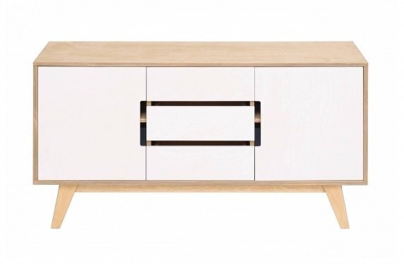  RADIS ANRICHTE HUH- MEDIUM OAK, Türen WEISS CPL