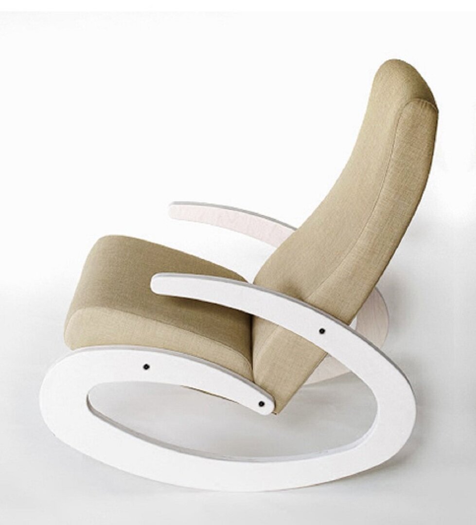 Radis - Schaukelstuhl GEE - White Osmo / Beige Linen