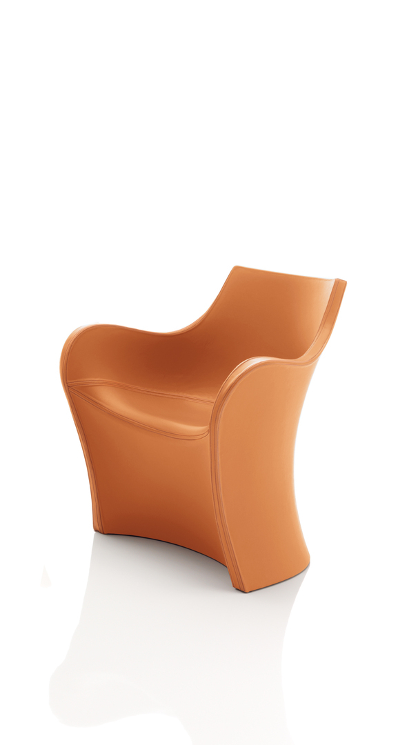 B Line Woopy Sessel mit Echtlederbezug