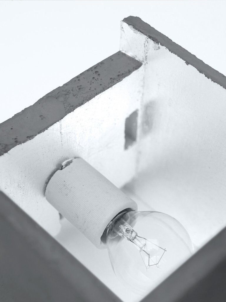 GantLights B3 Dark Wandlampe Quadratisch-Silber