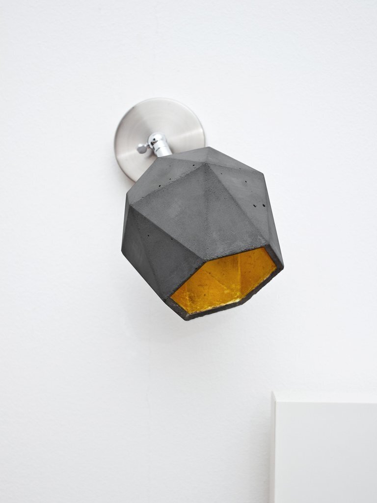 GantLights T2 Spot Wandlampe Trianguliert-dunkelgrau-gold