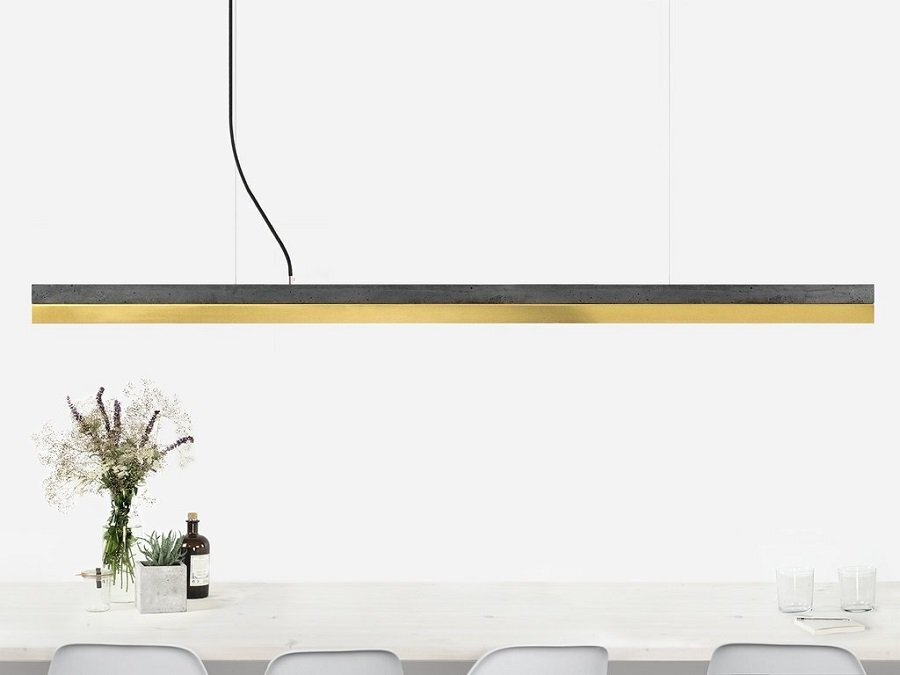 Gantlights C3 Dark/Brass Pendelleuchte Messing Lang