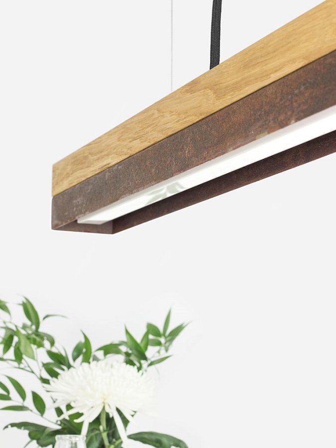 Gantlights C2O Corten Pendelleuchte Rostiger Stahl Klein
