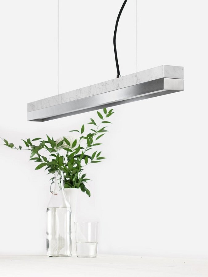Carrara Marmor Edelstahl Gebürstet