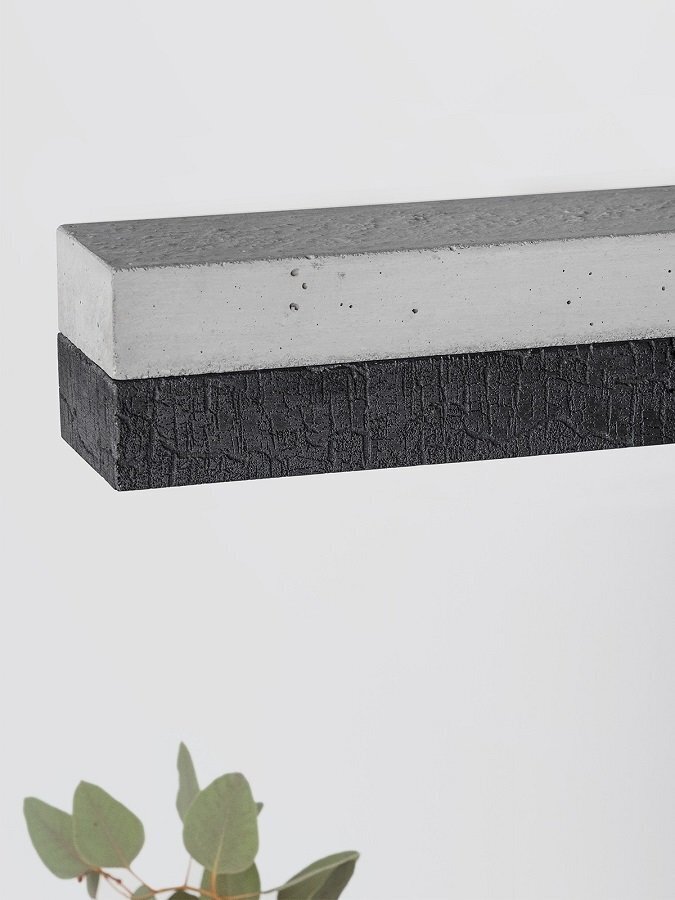 GantLights C3 burned Pendelleuchte verbranntes Holz- Beton Hell