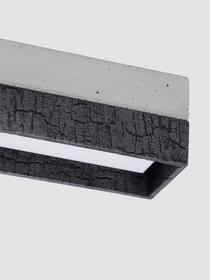 GantLights C3 burned Pendelleuchte verbranntes Holz- Beton Hell