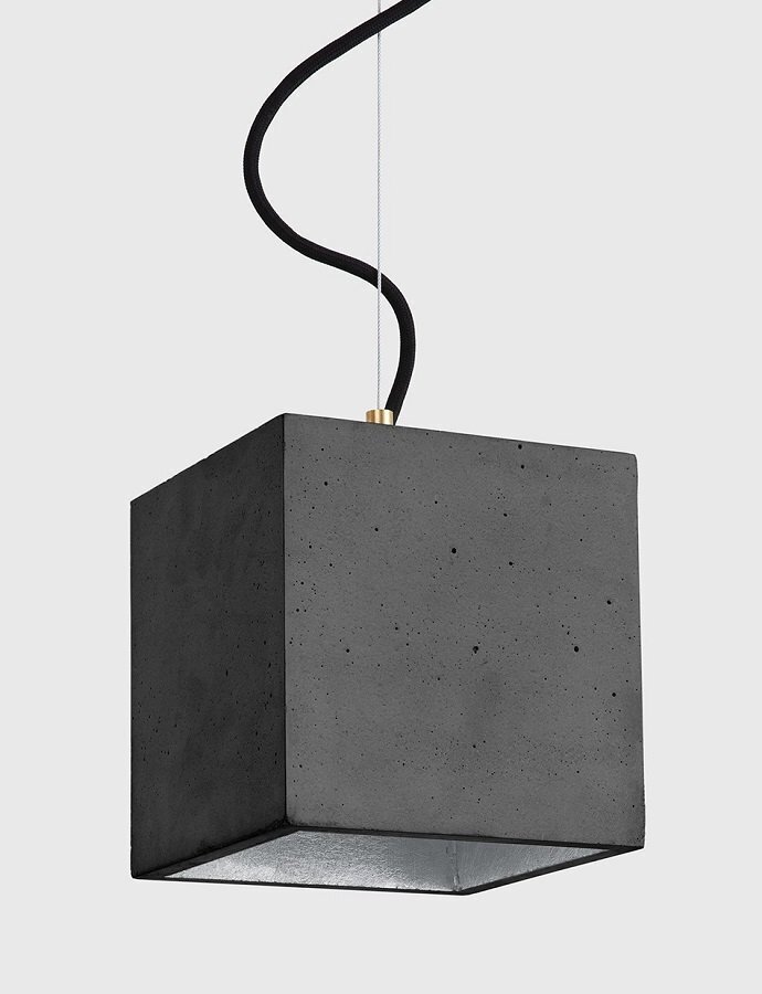 GantLights B5 dark Hängelampe quadratisch groß- Silber