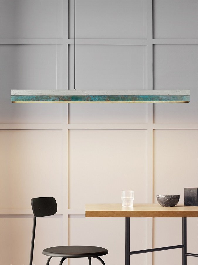 GantLights C3 oxi Pendelleuchte Oxidiertes Kupfer- Eichenholz
