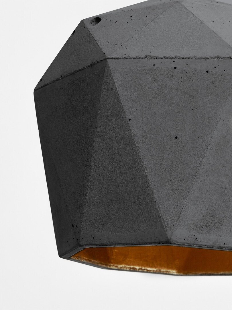 Gantlights T4 - große Hängeleuchte trianguliert - Dunkler Beton