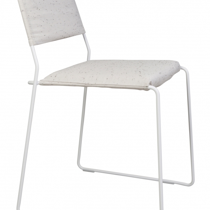 OK Design One Wire Chair-White frame - Melange cushion