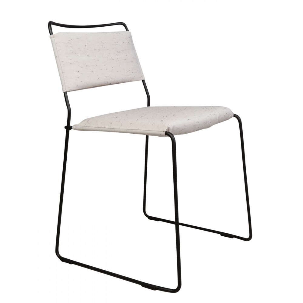 OK Design One Wire Chair-Black frame - Melange cushion