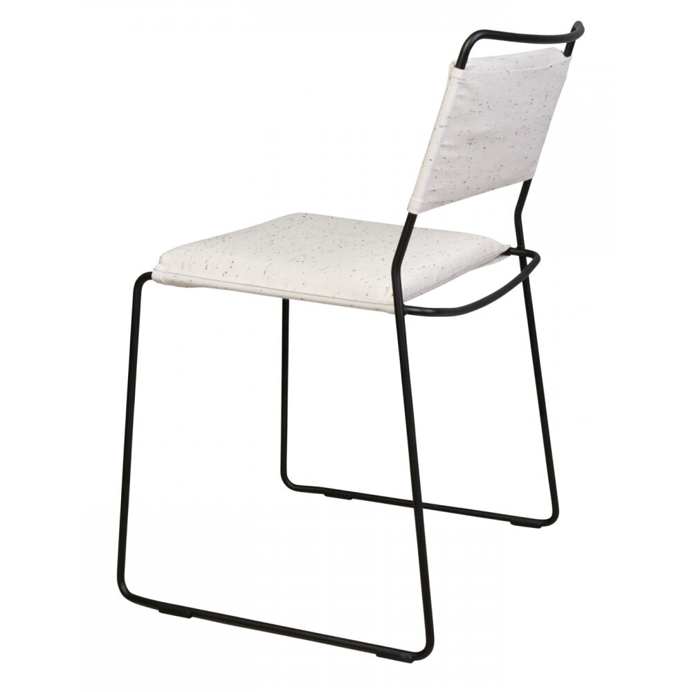 OK Design One Wire Chair-Black frame - Melange cushion
