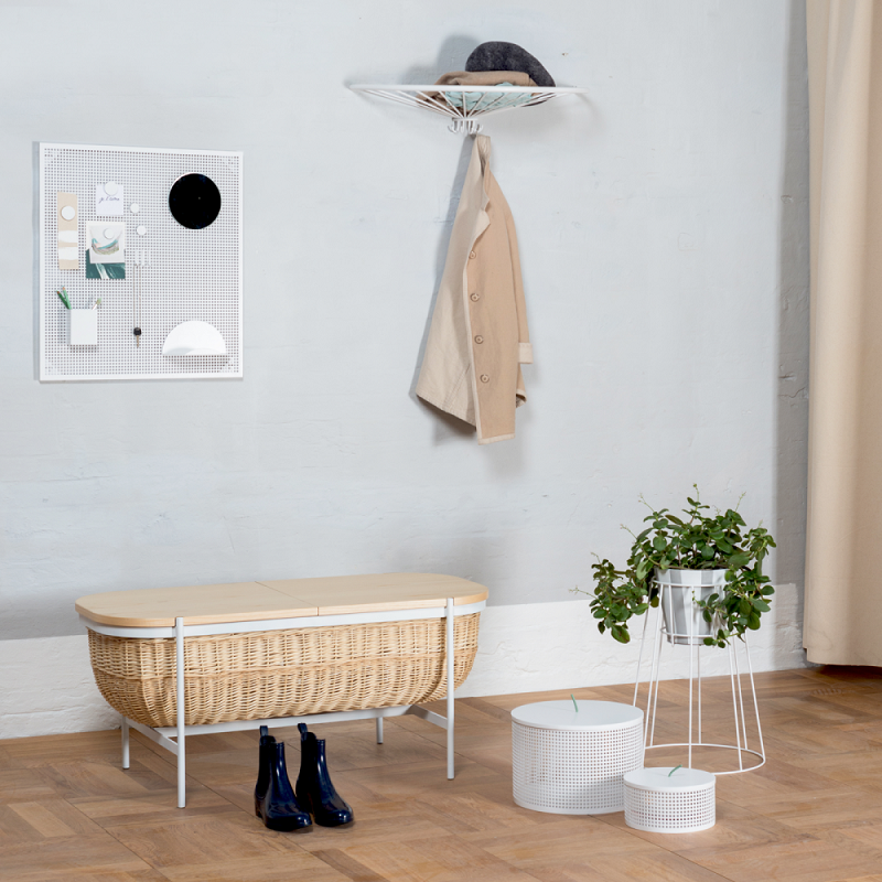 Ok Design Willow Bench White