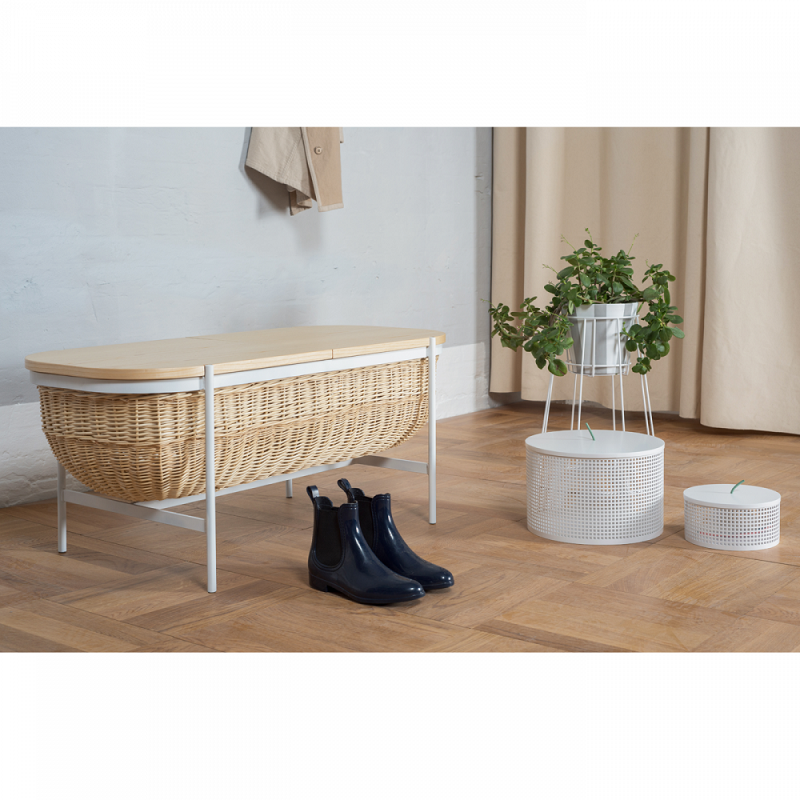 Ok Design Willow Bench White