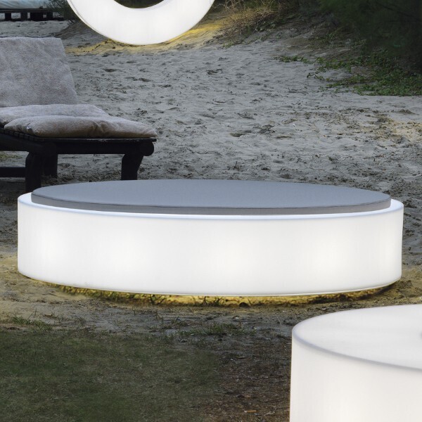 Modoluce Atollo D100 Beleuchteter Sitz mit Kissen (Basic Beine)
