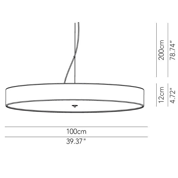 Modoluce Discovolante E27 D100 Metall PVC Pendelleuchte