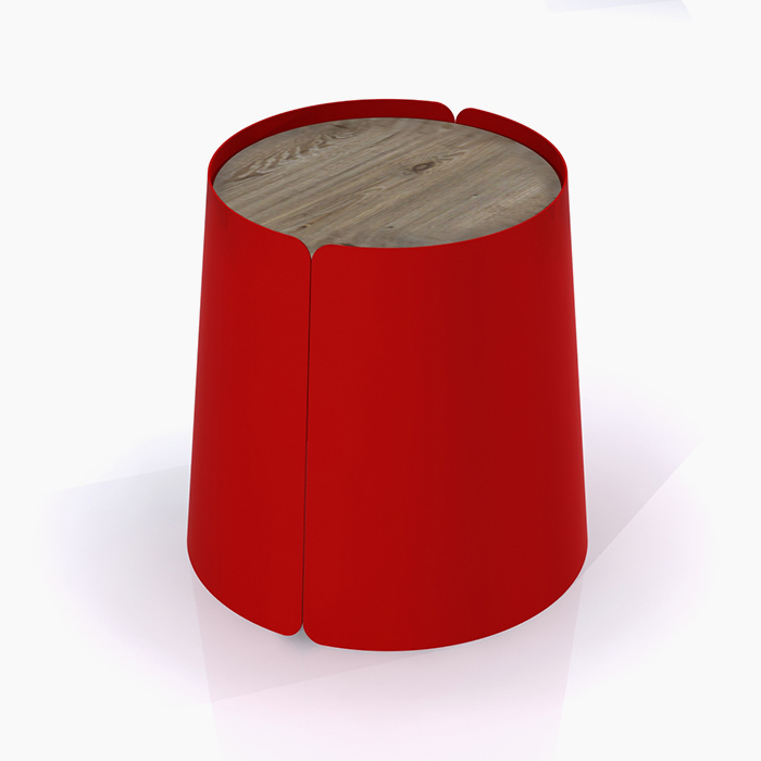 Meme Design BOBINO Coffee Table with Internal Wheels Wood Top