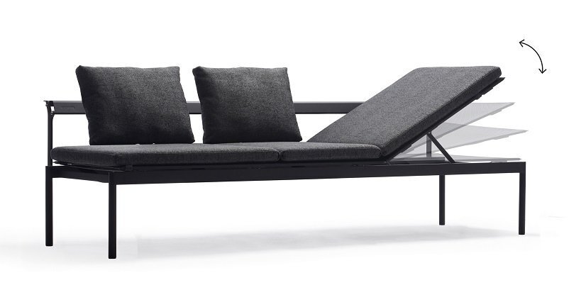 Extremis Sol+Luna Australis Outdoor Lounge Bed With Backrest