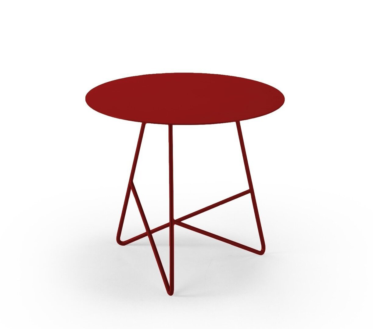 MemeDesign Ermione Metall - Couchtisch - Ø 50 x H 44 cm - Rosso Dalia