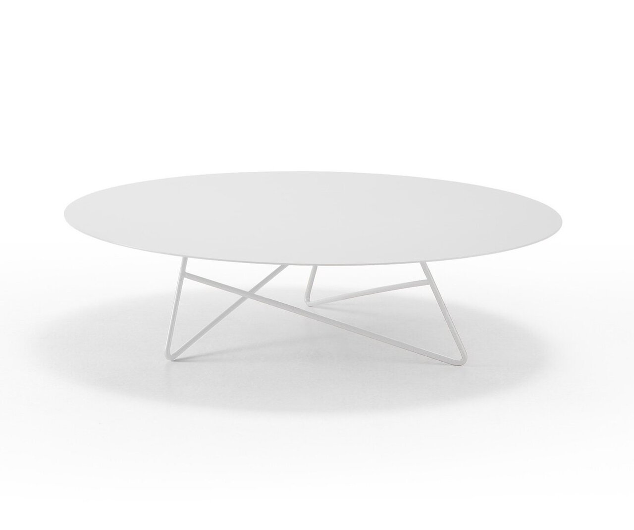 MemeDesign Ermione Metall - Couchtisch - Ø 90 x H 25 cm - Bianco